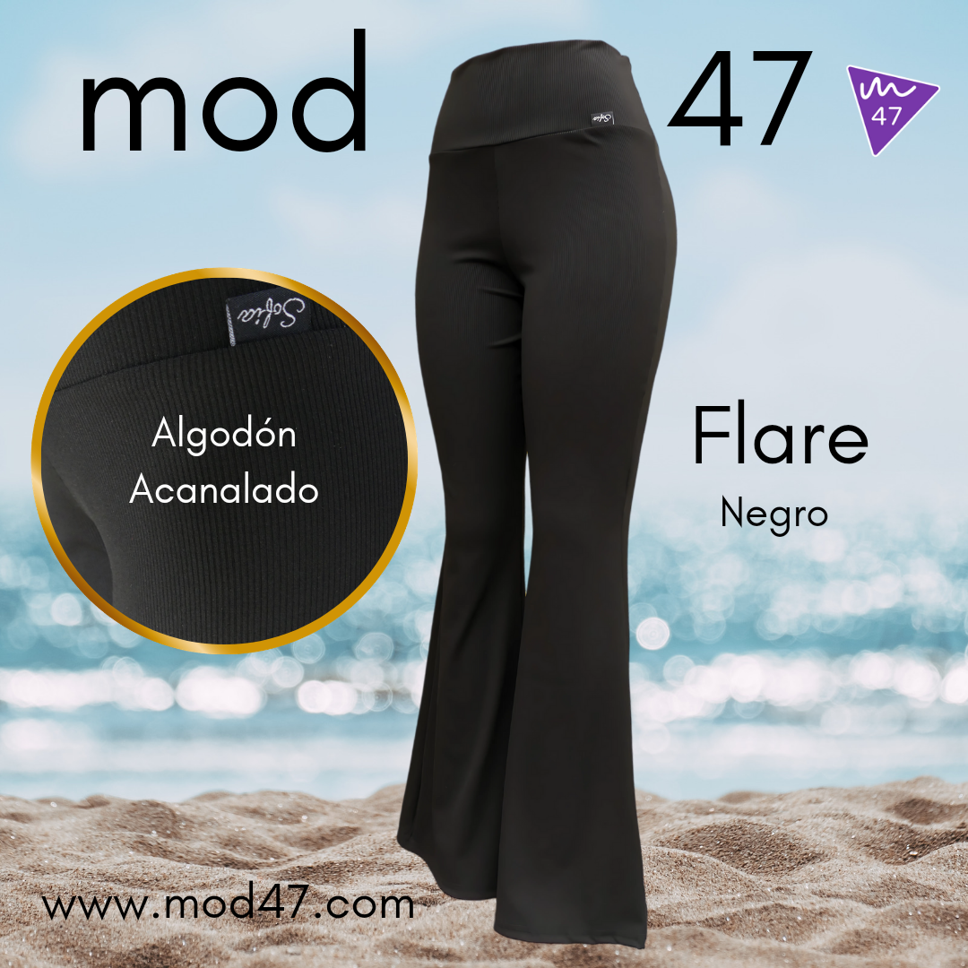 Flare Algodón Acanalado