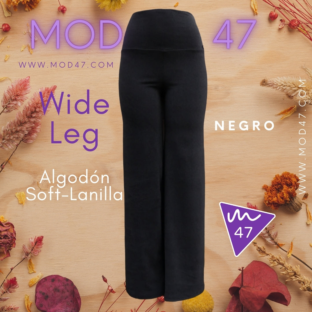 Wide Leg de Algodón Soft-Lanilla