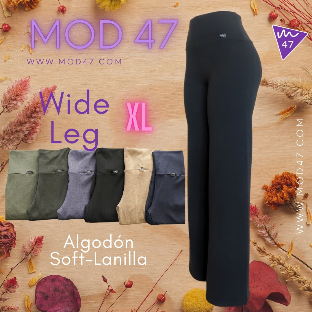 Wide Leg de Algodón Soft-Lanilla