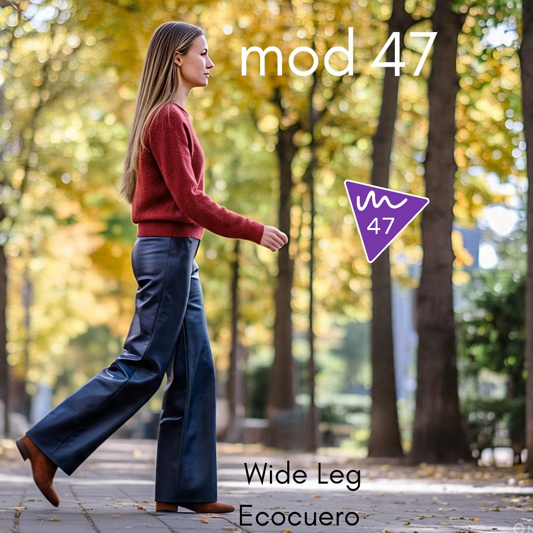 Wide Leg Ecocuero Forradas en Micropolar
