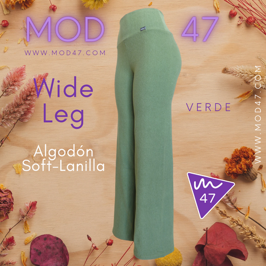 Wide Leg Algodón Soft-Lanilla. Talla 38-40-42-44