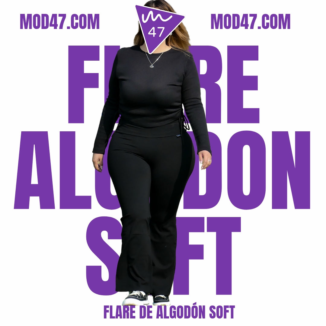 Calza Flare Algodón Soft Elasticado