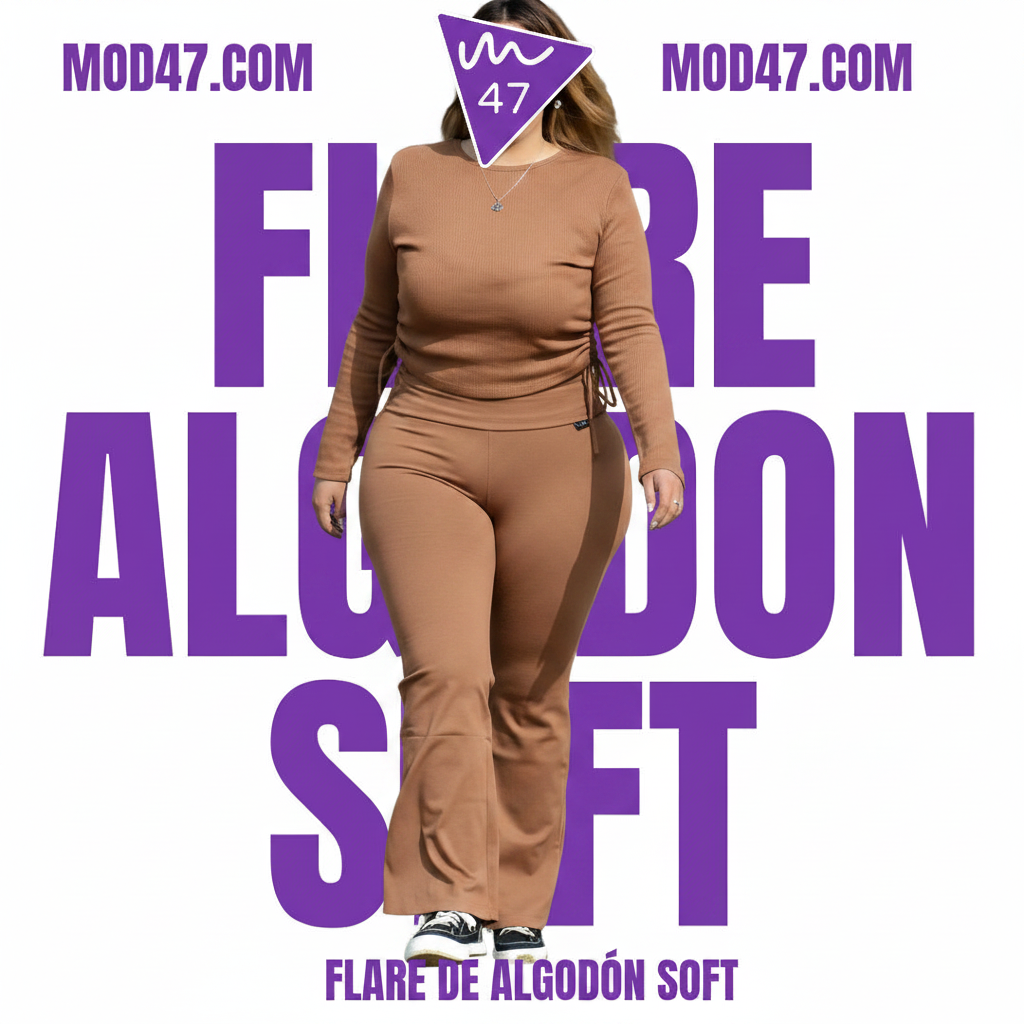 Calza Flare Algodón Soft Elasticado