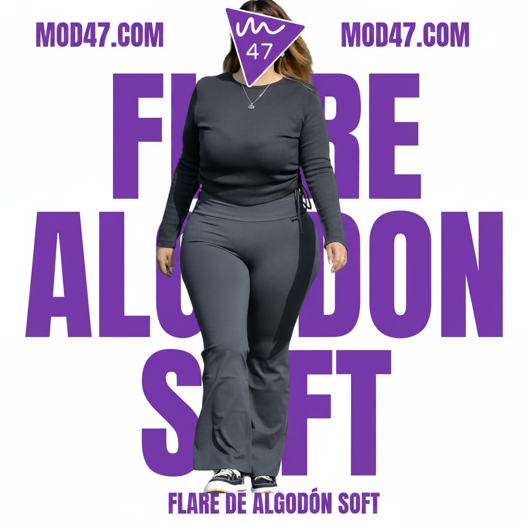 Calza Flare Algodón Soft Elasticado