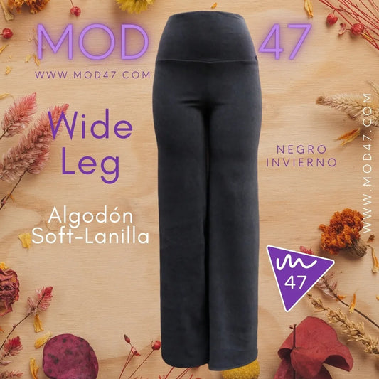 Wide Leg Algodón Soft-Lanilla. XL 44-46-48
