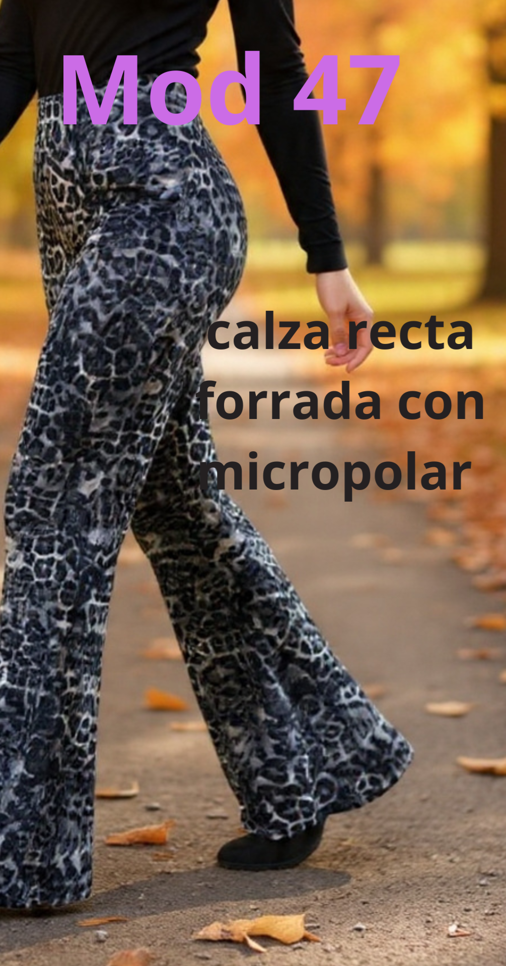Calzas Rectas forradas en micropolar