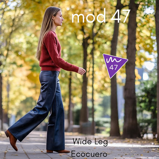 Wide Leg Ecocuero Forradas en Micropolar