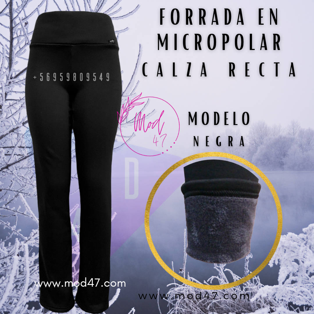 Calzas pitillo forradas en micropolar
