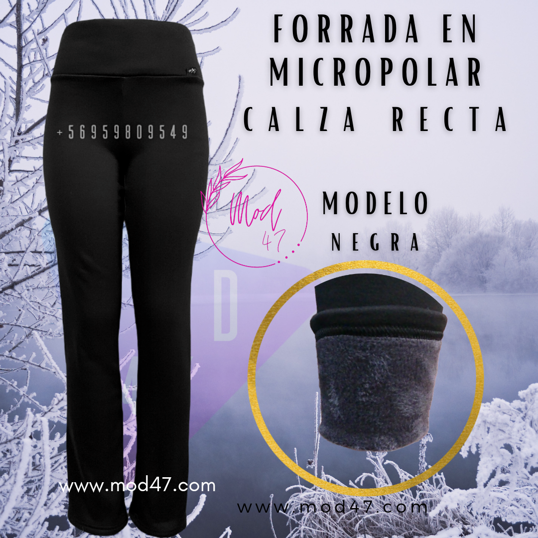 Calzas pitillo forradas en micropolar